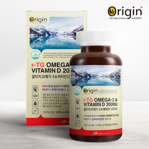 [오리진] 알티지 오메가3 앤 비타민D 2000IU 100캡슐