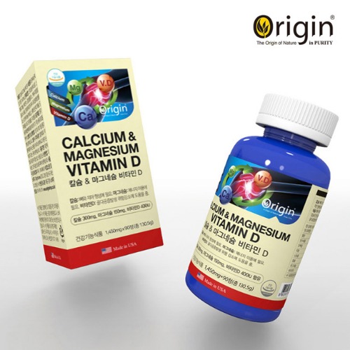 [낱개] 오리진 칼슘 마그네슘 비타민D 90정 3개월분 - 1병